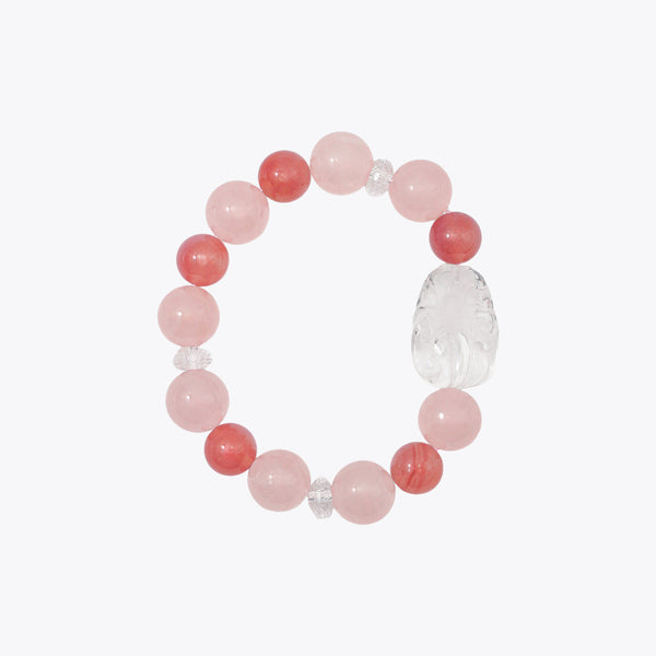 Nine-Tailed Peach Blossom Charm — Alluring Crystal Bracelet