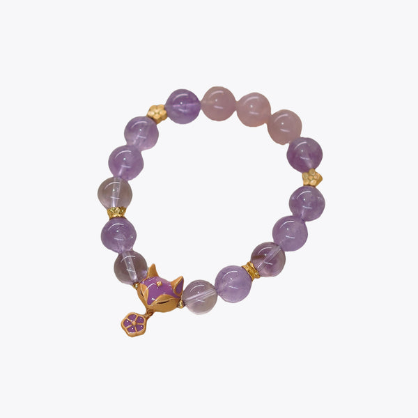 Amethyst Blossom Guardian Crystal Bracelet (Love & Protection)
