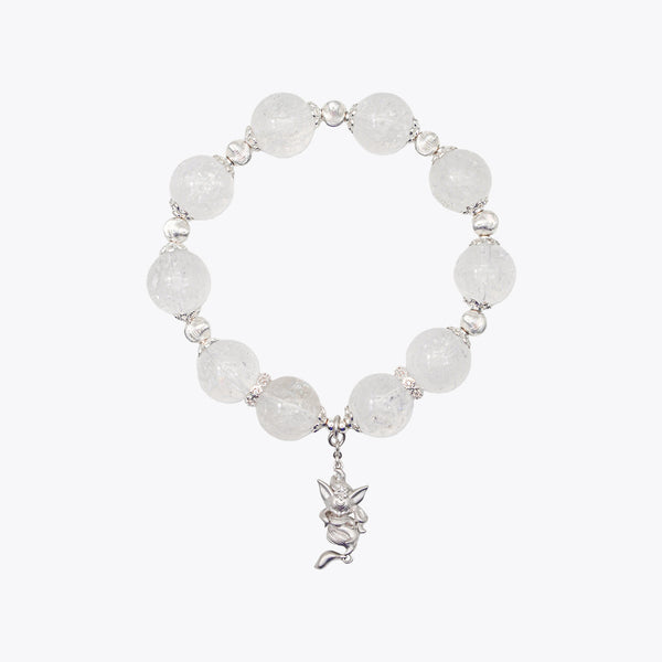 Nine-Tailed Frost Bone & Jade Skin Crystal Bracelet