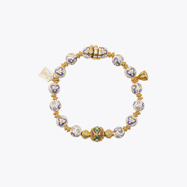 Serpent's Whisper - Golden Fortune Crystal Bracelet