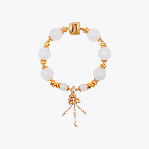 Nine-Tailed Gold Fox & Crystal Bracelet