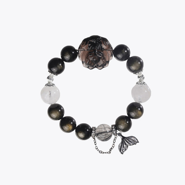 Mystic Lotus - Moonlight Guardian Crystal Bracelet