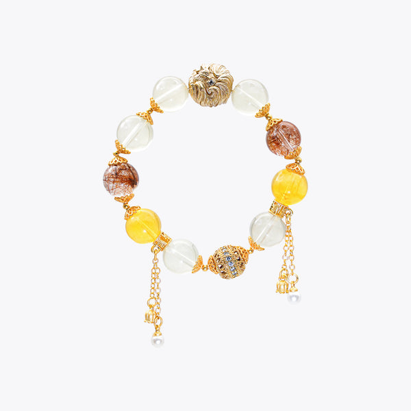 Golden Fox Monarch Wealth Crystal Bracelet