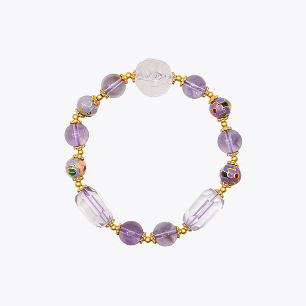Nine-Tailed Mountain Goddess Crystal Bracelet (Amethyst Sanctuary)