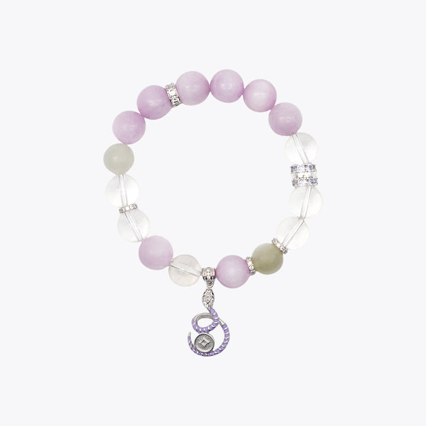 Amethyst Goddess Adorned Gold Crystal Bracelet