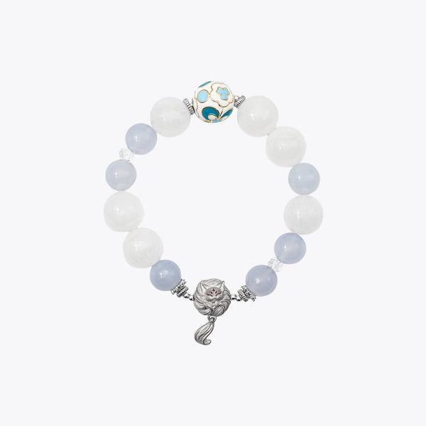Arctic Fox Blessing - Moonlit Fortune Crystal Bracelet