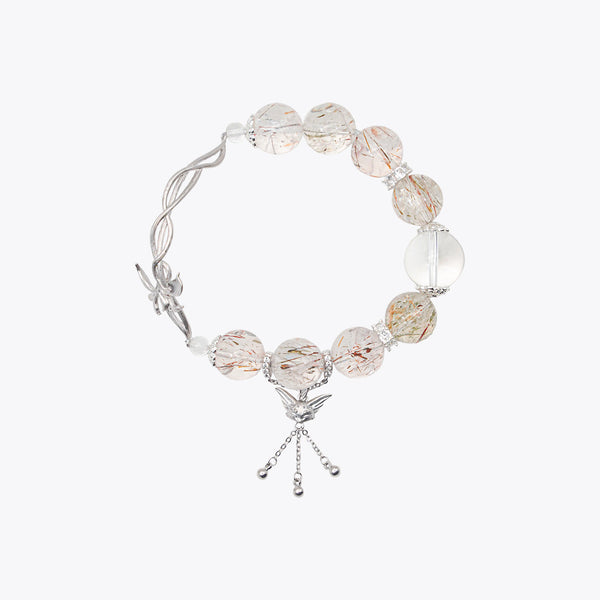 Twining Vine Celestial Fox · Delicate Crystal Bracelet