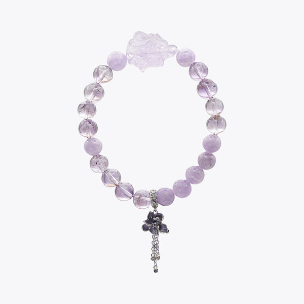 Amethyst Flourish Serenity Whisper Crystal Bracelet