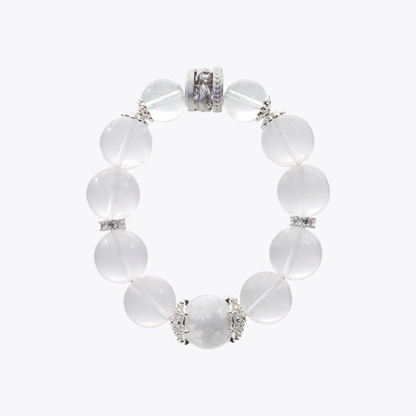 Celestial Fox Chasing the Moon & Jade Rabbit Crystal Bracelet