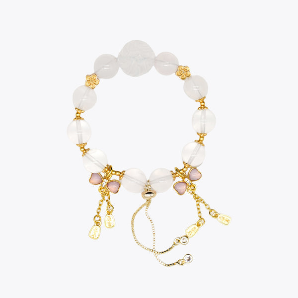 Feathered Blossom Kitsune Crystal Bracelet